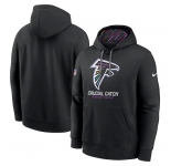 Men's Atlanta Falcons Black 2024 Crucial Catch Club Pullover Hoodie