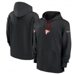 Men's Atlanta Falcons Black Performance Pullover Hoodie