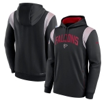 Men's Atlanta Falcons Black Sideline Stack Performance Pullover Hoodie