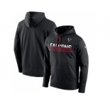 Men's Atlanta Falcons Nike Black Sideline Circuit Pullover Performance Hoodie
