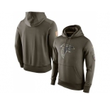 Men's Atlanta Falcons Nike Olive Salute To Service KO Performance Hoodie