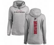 Football Women's Atlanta Falcons #96 Tyeler Davison Ash Backer Pullover Hoodie