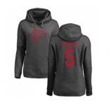 NFL Women's Nike Atlanta Falcons #5 Matt Bosher Ash One Color Pullover Hoodie