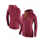Women Nike Atlanta Falcons Full-Zip Performance Hoodie Red