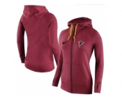 Women Nike Atlanta Falcons Full-Zip Performance Hoodie Red