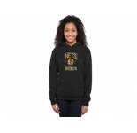 Women's Brooklyn Nets Gold Collection Pullover Hoodie Black