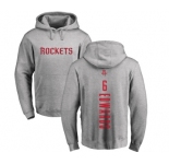 NBA Nike Houston Rockets #6 Vincent Edwards Ash Backer Pullover Hoodie