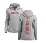 NBA Women's Nike Houston Rockets #33 Ryan Anderson Ash Backer Pullover Hoodie