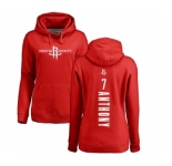 NBA Women's Nike Houston Rockets #7 Carmelo Anthony Red Backer Pullover Hoodie
