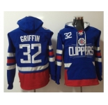 Los Angeles Clippers #32 Blake Griffin Blue Name & Number Pullover NBA Hoodie