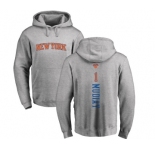 NBA Nike New York Knicks #1 Emmanuel Mudiay Ash Backer Pullover Hoodie