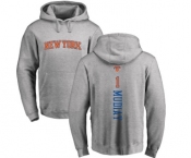 NBA Nike New York Knicks #1 Emmanuel Mudiay Ash Backer Pullover Hoodie