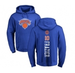 NBA Nike New York Knicks #10 Walt Frazier Royal Blue Backer Pullover Hoodie
