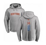 NBA Nike New York Knicks #14 Allonzo Trier Ash Backer Pullover Hoodie