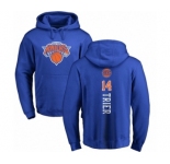 NBA Nike New York Knicks #14 Allonzo Trier Royal Blue Backer Pullover Hoodie