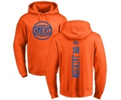 NBA Nike New York Knicks #18 Phil Jackson Orange One Color Backer Pullover Hoodie