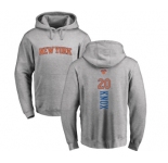 NBA Nike New York Knicks #20 Kevin Knox Ash Backer Pullover Hoodie