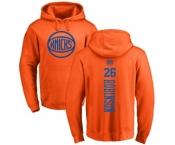 NBA Nike New York Knicks #26 Mitchell Robinson Orange One Color Backer Pullover Hoodie