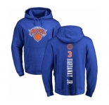 NBA Nike New York Knicks #3 Tim Hardaway Jr. Royal Blue Backer Pullover Hoodie