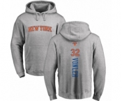 NBA Nike New York Knicks #32 Noah Vonleh Ash Backer Pullover Hoodie