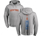 NBA Nike New York Knicks #8 Mario Hezonja Ash Backer Pullover Hoodie