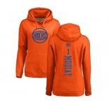NBA Women's Nike New York Knicks #1 Emmanuel Mudiay Orange One Color Backer Pullover Hoodie