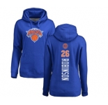 NBA Women's Nike New York Knicks #26 Mitchell Robinson Royal Blue Backer Pullover Hoodie