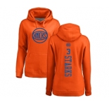 NBA Women's Nike New York Knicks #3 John Starks Orange One Color Backer Pullover Hoodie