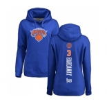 NBA Women's Nike New York Knicks #3 Tim Hardaway Jr. Royal Blue Backer Pullover Hoodie
