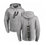 NBA Nike San Antonio Spurs #1 Lonnie Walker Ash Backer Pullover Hoodie