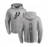 NBA Nike San Antonio Spurs #25 Jakob Poeltl Ash Backer Pullover Hoodie