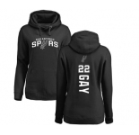 NBA Women's Nike San Antonio Spurs #22 Rudy Gay Black Backer Pullover Hoodie