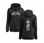 NBA Women's Nike San Antonio Spurs #25 Jakob Poeltl Black Backer Pullover Hoodie
