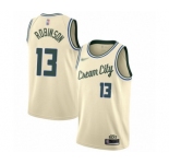 Youth Milwaukee Bucks #13 Glenn Robinson Swingman Cream Basketball Jersey - 2019-20 City Edition