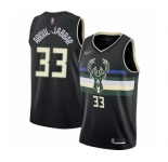 Youth Milwaukee Bucks #33 Kareem Abdul-Jabbar Swingman Black Finished Basketball Jersey - Statement Edition