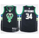 Youth Milwaukee Bucks #34 Giannis Antetokounmpo Black Stitched NBA Jersey