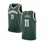 Youth Nike Milwaukee Bucks #11 Brook Lopez Swingman Green NBA Jersey - Icon Edition
