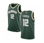Youth Nike Milwaukee Bucks #12 Jabari Parker Swingman Green Road NBA Jersey - Icon Edition