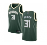 Youth Nike Milwaukee Bucks #31 John Henson Swingman Green Road NBA Jersey - Icon Edition
