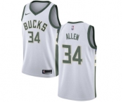 Youth Nike Milwaukee Bucks #34 Ray Allen Swingman White Home NBA Jersey - Association Edition