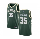 Youth Nike Milwaukee Bucks #35 Mirza Teletovic Swingman Green Road NBA Jersey - Icon Edition