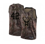 Youth Nike Milwaukee Bucks #42 Vin Baker Swingman Camo Realtree Collection NBA Jersey