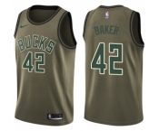 Youth Nike Milwaukee Bucks #42 Vin Baker Swingman Green Salute to Service NBA Jersey