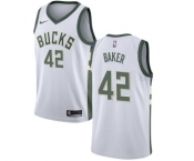 Youth Nike Milwaukee Bucks #42 Vin Baker Swingman White Home NBA Jersey - Association Edition