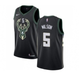 Youth Nike Milwaukee Bucks #5 D. J. Wilson Swingman Black Alternate NBA Jersey - Statement Edition
