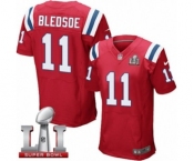Men's Nike New England Patriots #11 Drew Bledsoe Elite Red Alternate Super Bowl LI 51 NFL Jersey