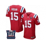 Men's Nike New England Patriots #15 Chris Hogan Elite Red Alternate Super Bowl LI Champions NFL Jersey