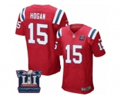 Men's Nike New England Patriots #15 Chris Hogan Elite Red Alternate Super Bowl LI Champions NFL Jersey