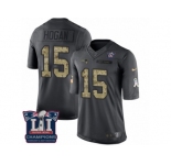 Men's Nike New England Patriots #15 Chris Hogan Limited Black 2016 Salute to Service Super Bowl LI Champions NFL Jersey