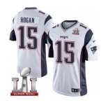 Men's Nike New England Patriots #15 Chris Hogan Limited White Super Bowl LI 51 NFL Jersey